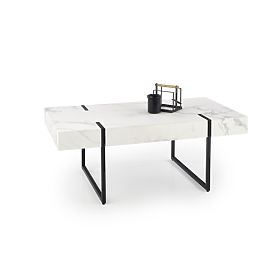 BLANCA Coffee Table White Marble - Black (1p=1pc)