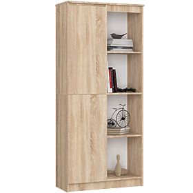 BOOKCASE R80 1D 4P CLP OAK SONOMA