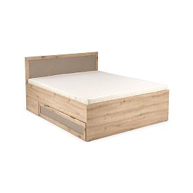 BORNEO LOZ-160 Bed 160 Artisan Oak/Black
