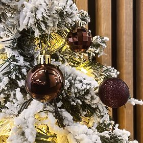 BROWN CHRISTMAS BALLS 34 PCS SYSD1688-038