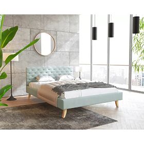 California upholstered bed 160 x 200 cm - mint
