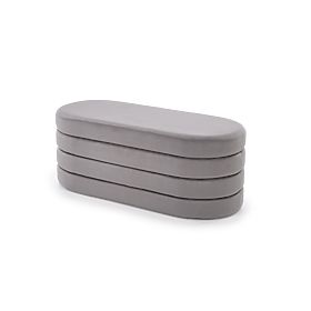 CALPI Bench with Storage, Gray (1p=1pc)
