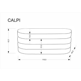 CALPI Bench with Storage, Gray (1p=1pc), Halmar