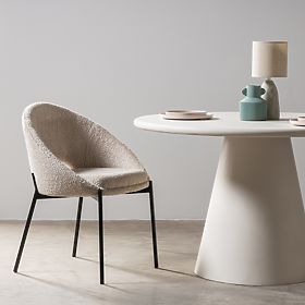 Chair with Backrest Opening Luigi Beige/Black Legs