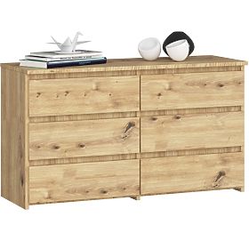 CHEST OF DRAWERS CL100 6SZ PK ARTISAN OAK