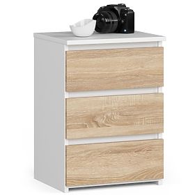 CHEST OF DRAWERS CL3/40 PK WHITE / OAK SONOMA