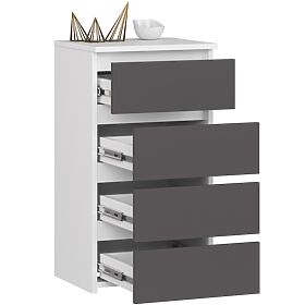 CHEST OF DRAWERS CL4 PK WHITE / GRAY