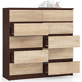 CHEST OF DRAWERS K120 10SZ CLP WENGE / SONOMA