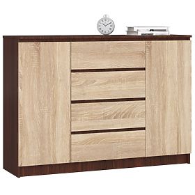 CHEST OF DRAWERS K140 2D 4SZ CLP WENGE / SONOMA