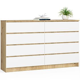 CHEST OF DRAWERS K160 8SZ CLP ARTISAN OAK / WHITE