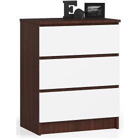 CHEST OF DRAWERS K60 3SZ CLP WENGE / WHITE