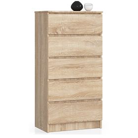 CHEST OF DRAWERS K60 5SZ CLP PK OAK SONOMA