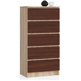 CHEST OF DRAWERS K60 5SZ CLP PK SONOMA OAK / WENGE