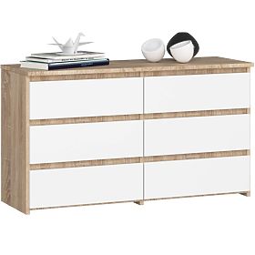 CL100 6-Drawer Chest Oak Sonoma / White
