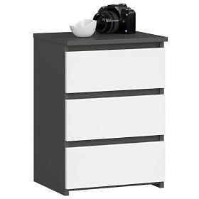CL3/40 CHEST OF DRAWERS GRAPHITE GRAY / WHITE