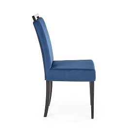 CLARION 2 Chair Black / Upholstery: MONOLITH 77 (Dark Blue) (1p=2pcs)