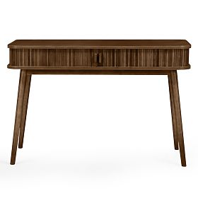 Clemente Desk with Slats, Walnut