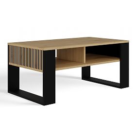 Coffee Table Modern 2P SLIM OAK ARTISAN BLACK