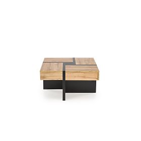 Coffee Table SEVILLA S Top: Oak Craft, Legs: Black (3p=1pc)