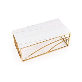 Coffee Table UNIVERSE 3, White Marble / Gold (2p=1pc)