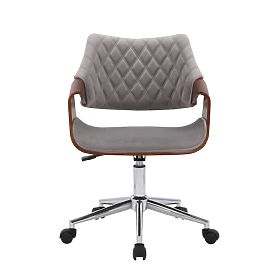 COLT Office Chair Walnut/Gray Velvet