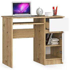 COMPUTER DESK PIKSEL PK ARTISAN / WHITE - RIGHT