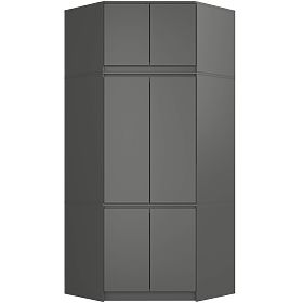 CORNER WARDROBE WITH EXTENSION S100 GRAPHITE GRAY