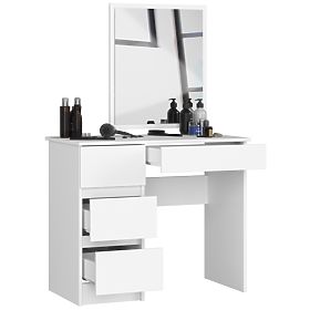 COSMETIC DRESSING TABLE WITH MIRROR T-6/SL 500x600 LEFT WHITE