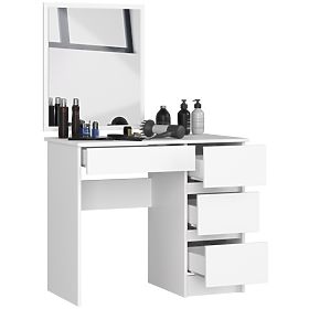 COSMETIC VANITY TABLE WITH MIRROR T-6/SL 500x600 RIGHT WHITE
