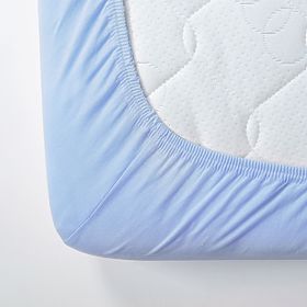 Cotton sheet 200x90 cm - light blue