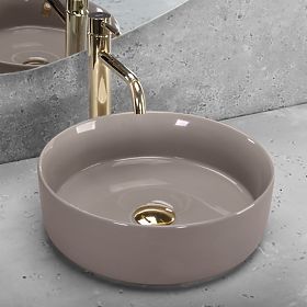 Countertop Washbasin Rea Sami Beige Shiny