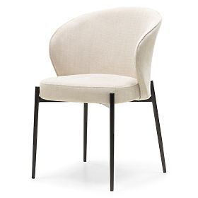 Dining Chair Avery Light Beige/Black Legs