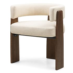 Dining Chair Bruna, Beige, Mocha Oak