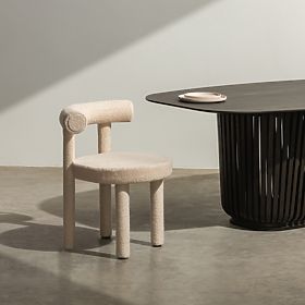 Dining Chair Pedro 2.0, Beige, Boucle