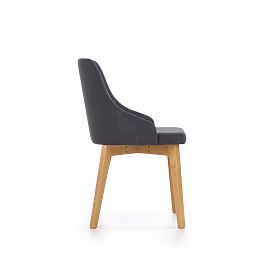 Dining Chair TOLEDO - Honey Oak/Dark Gray, Halmar