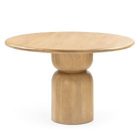 Dining Table Calvari 140 cm, Oval, Mango Wood, Rounded Shapes