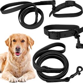Dog Leash and Collar PJ-075 Black L