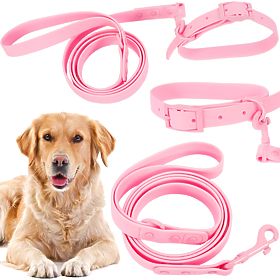 Dog Leash and Collar PJ-076 Pink L