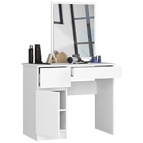 Dressing Table with Mirror CLP P-2/SL LEFT PK WHITE