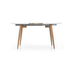 EDWARD Extendable Table Honey Oak / White; Legs: Honey Oak (2p=1pc)
