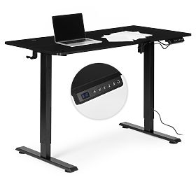 Electric Adjustable Desk 120x60 cm Height Adjustable 72-117 cm Black ModernHome, MODERNHOME