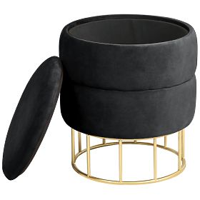 ELZA BLACK POUF
