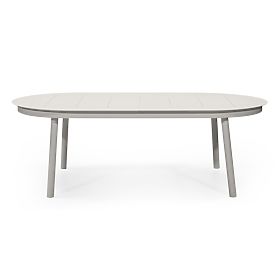 Extendable Garden Table Marinelli 230-300 cm, Aluminum, Light Beige
