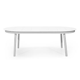 Extendable Garden Table Marinelli 230-300 cm, Aluminum, White