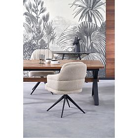 Extendable Table BARON, Walnut/Black (2p=1pc)