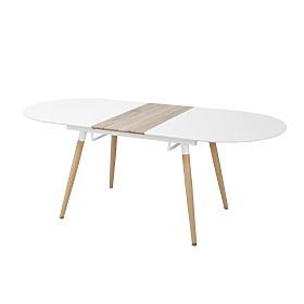 Extendable Table CALIBER White / San Remo Oak (1p=1pc)