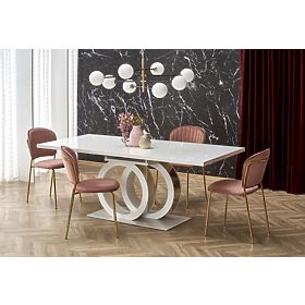 Extendable Table GALARDO, White/Gold (3p=1pc)