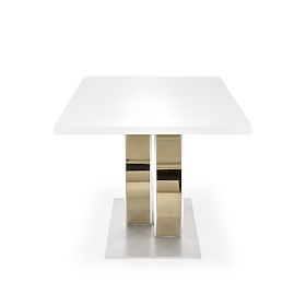 Extendable Table GALARDO, White/Gold (3p=1pc)