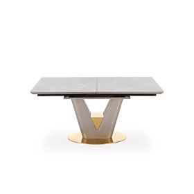 Extendable Table VALENTINO Light Grey/Gold (3p=1pc)