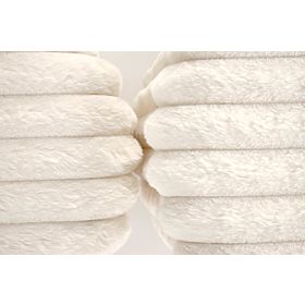 FIDO Set of 2 Poufs, Cream/Gold (1p=1set)